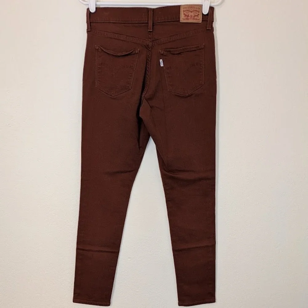 Levi's 311 Shaping Skinny Jeans Red Tab‎ Button Fly Mid Rise Women's 28 Brown